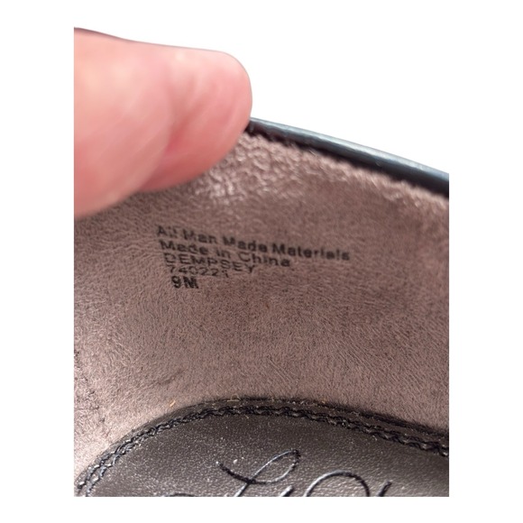 Life Stride Shoes Womens‎ 9 M Dempsey Flats Black Croc Imprinted Buckle Accent - Picture 9 of 9